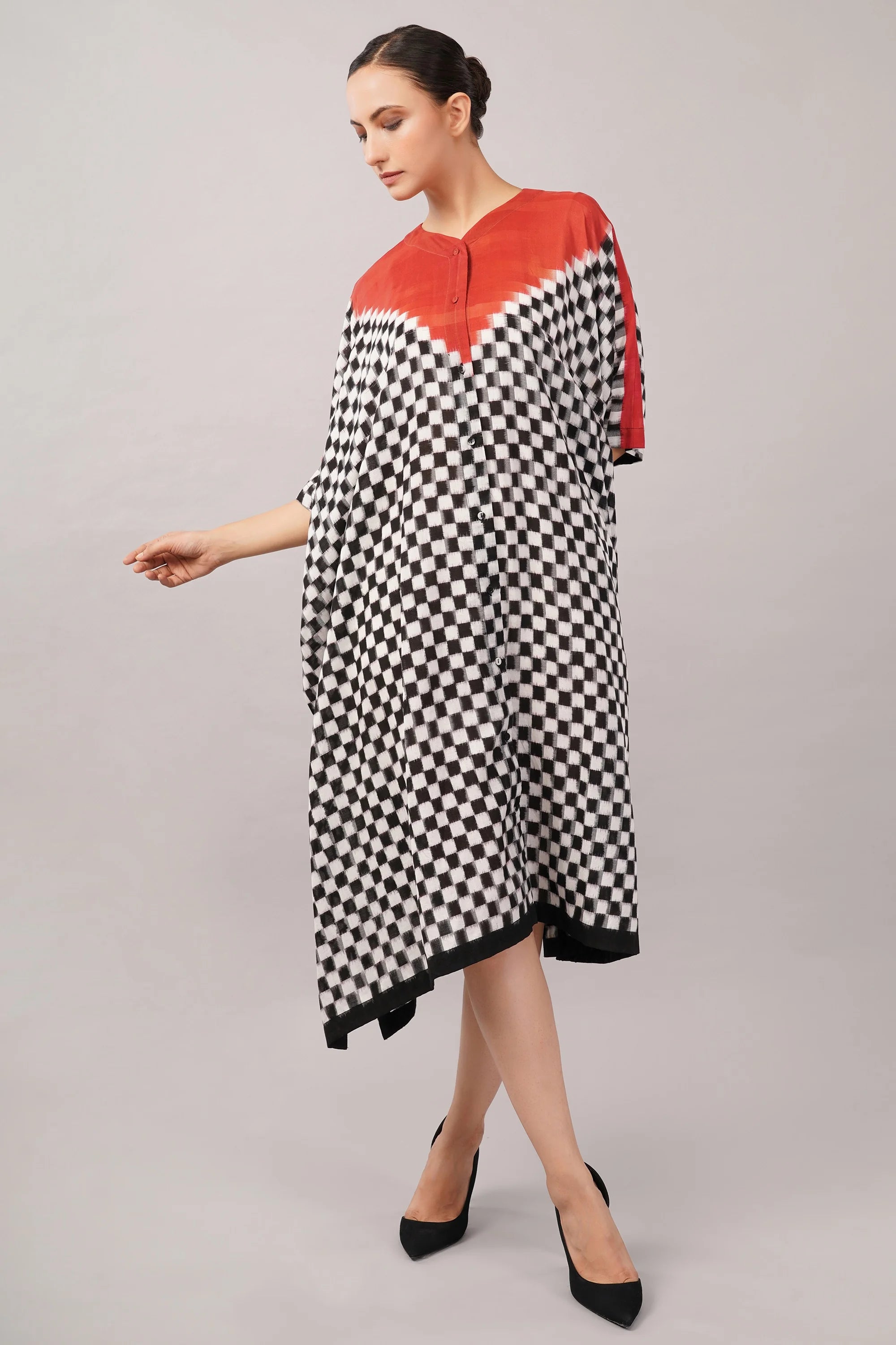 Checkerboard Ikat Kaftan