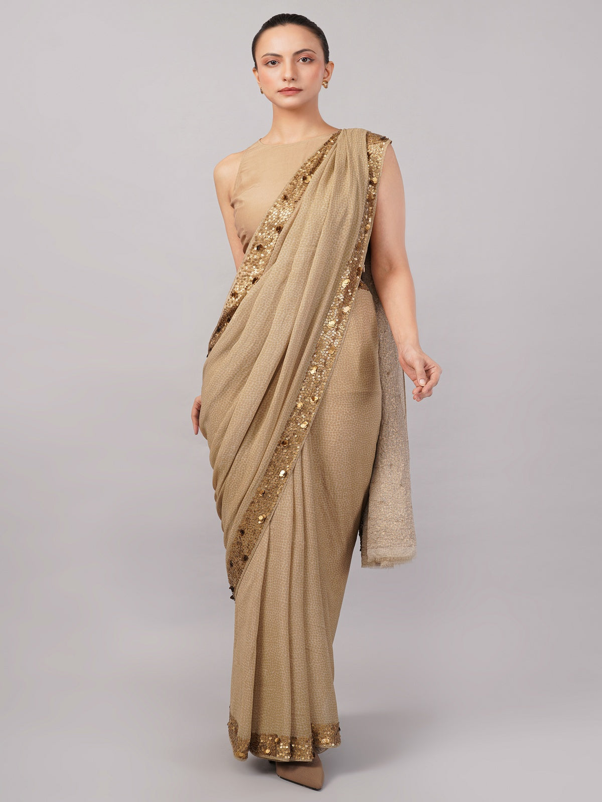 Dot Print Saree