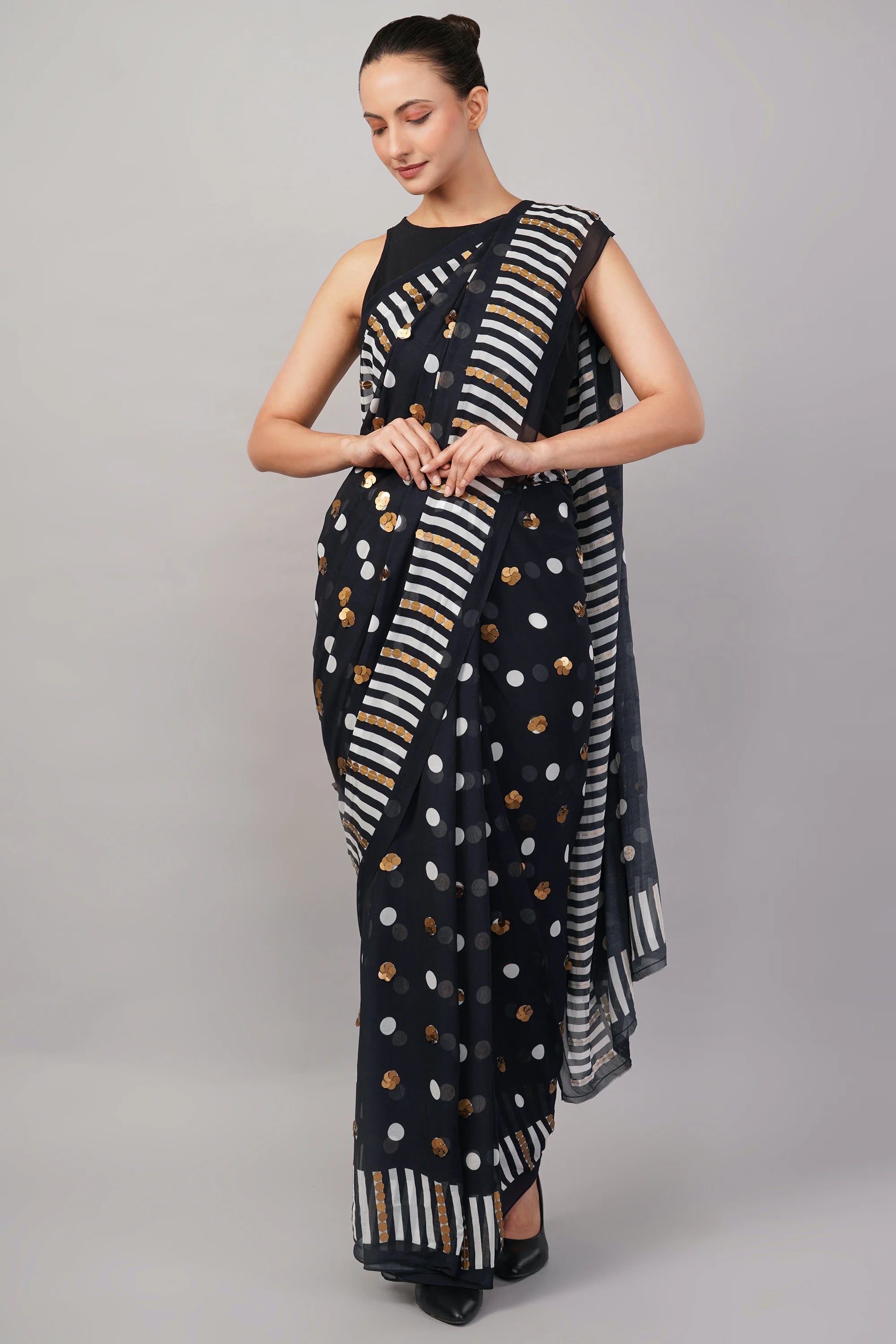 Dot Cutwork Saree