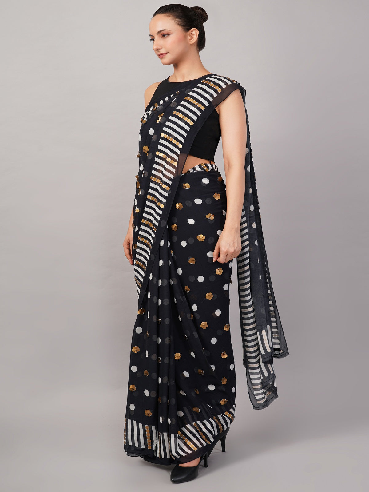 Dot Cutwork Saree