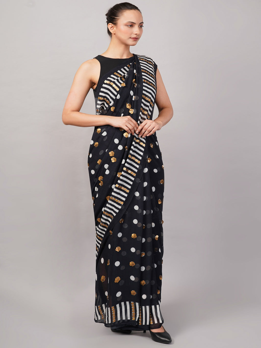 Dot Cutwork Saree