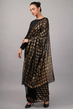Sequinned Tiles Saree