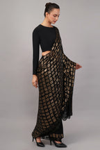 Sequinned Tiles Saree