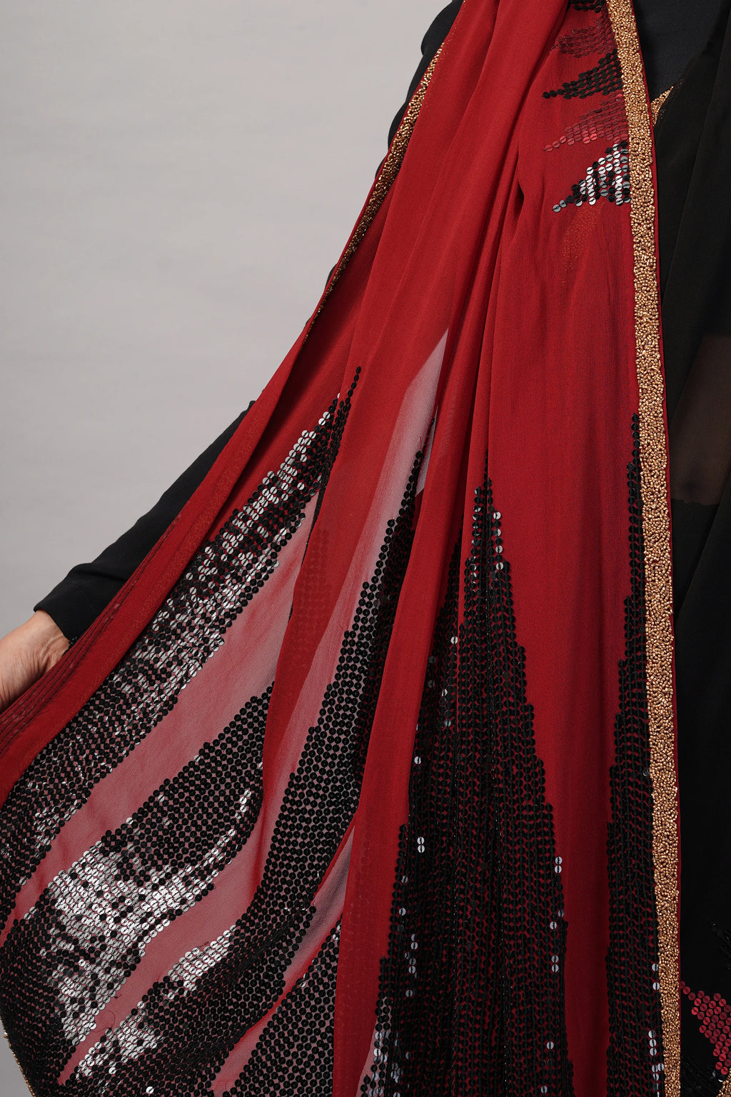 Sequinned Trangle Saree