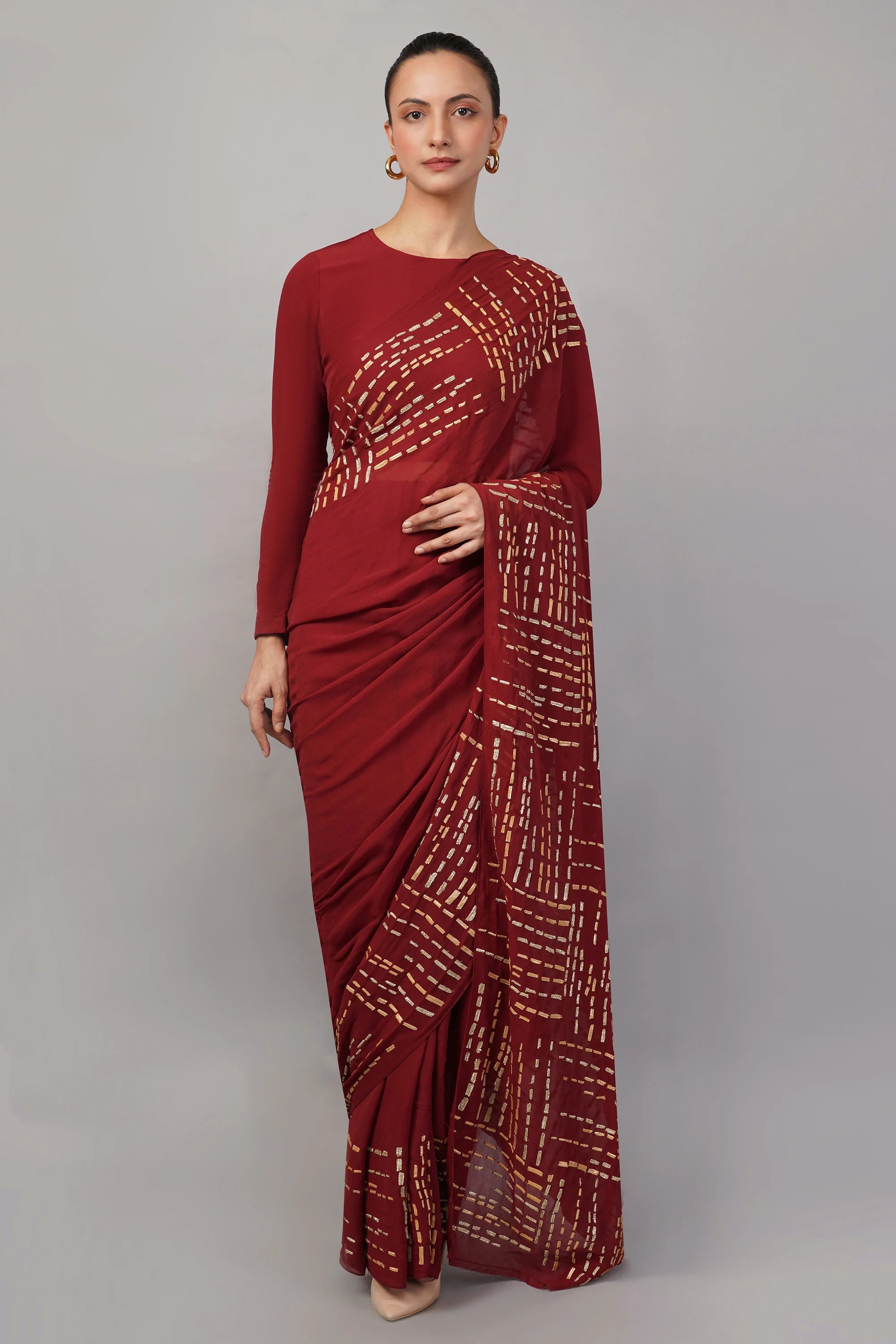 Gota Dash Saree