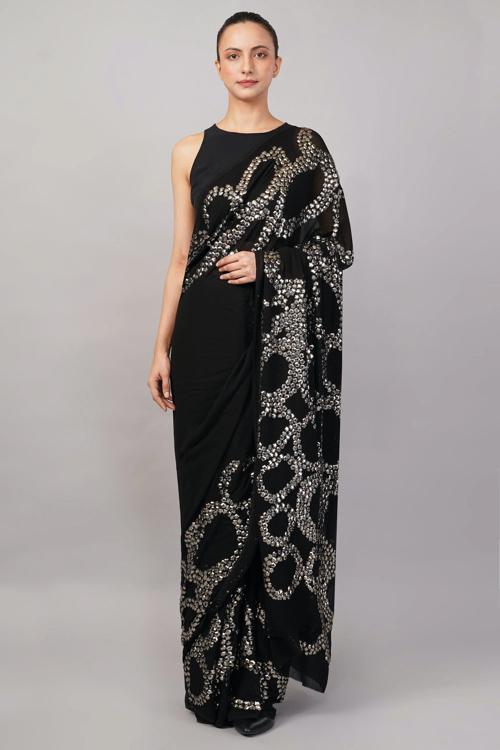 French Cut Rings Saree