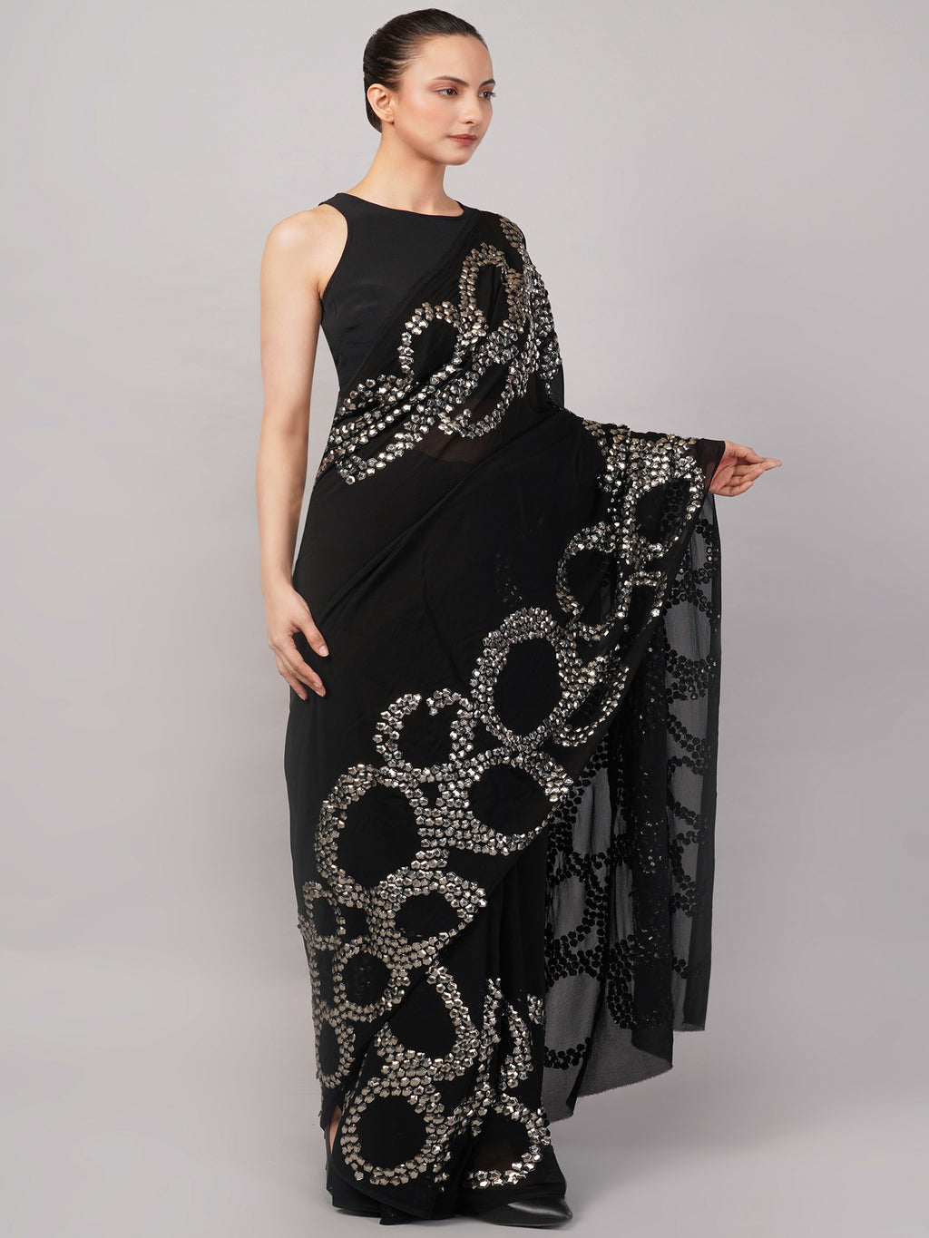 French Cut Rings Saree