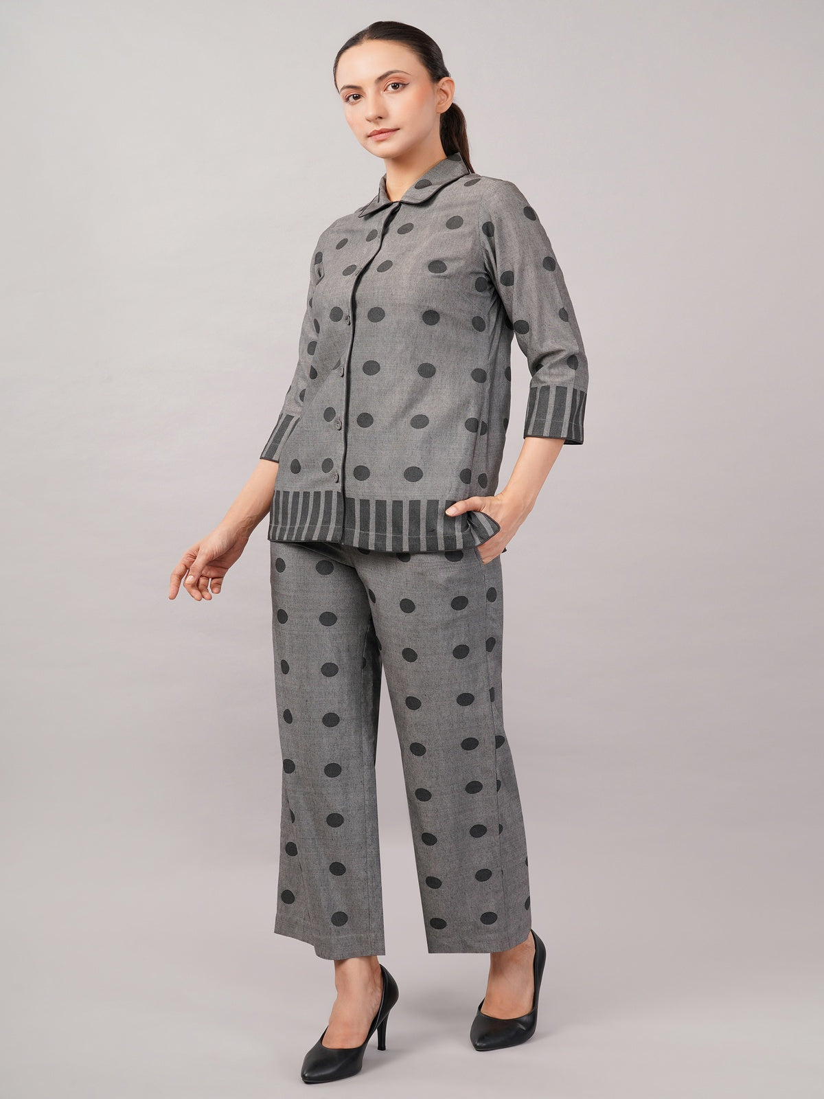 Dot Cutwork Shirt