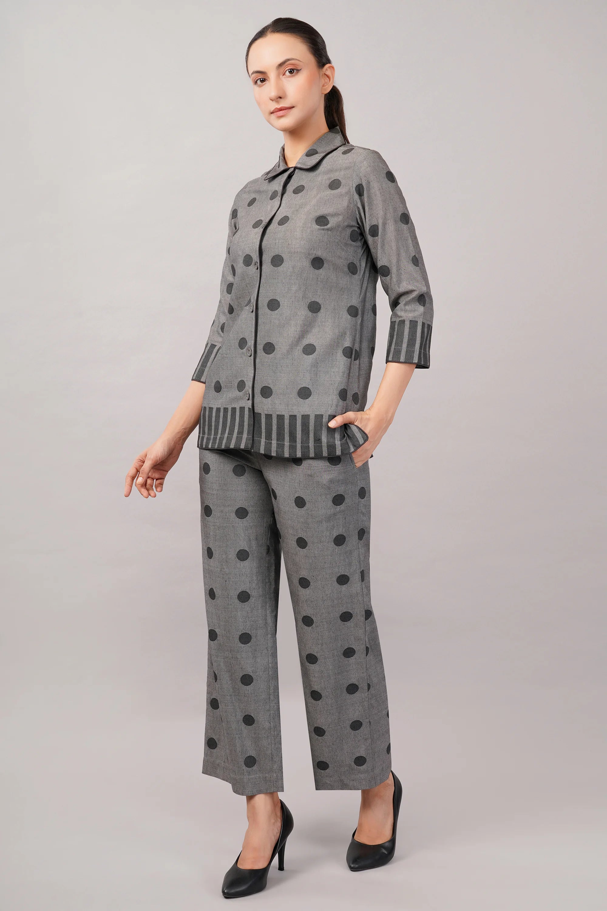 Dot Cutwork Shirt