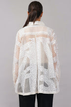Silk Organza Sequin Shirt