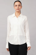 Pleated Stripes Shirt