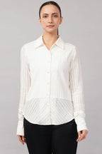 Pleated Stripes Shirt