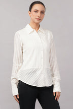 Pleated Stripes Shirt