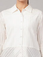 Pleated Stripes Shirt