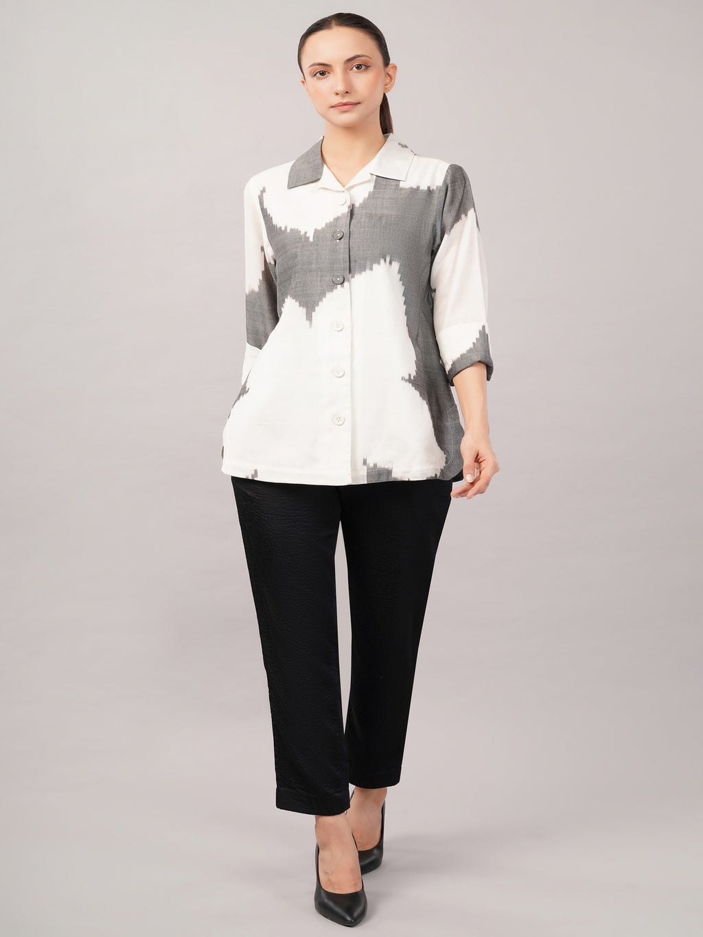 Ikat Flower Shirt
