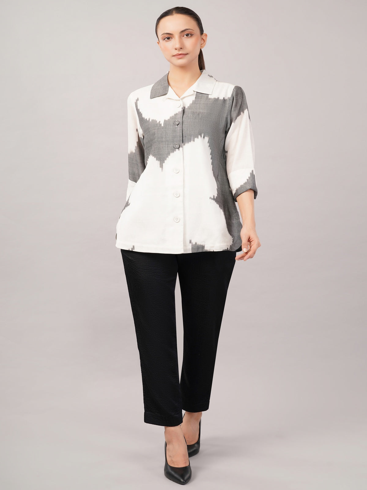 Ikat Flower Shirt