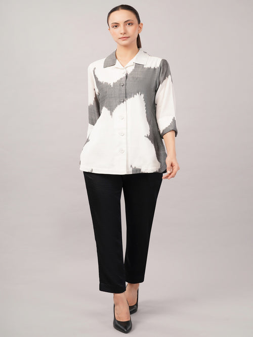 Ikat Flower Shirt