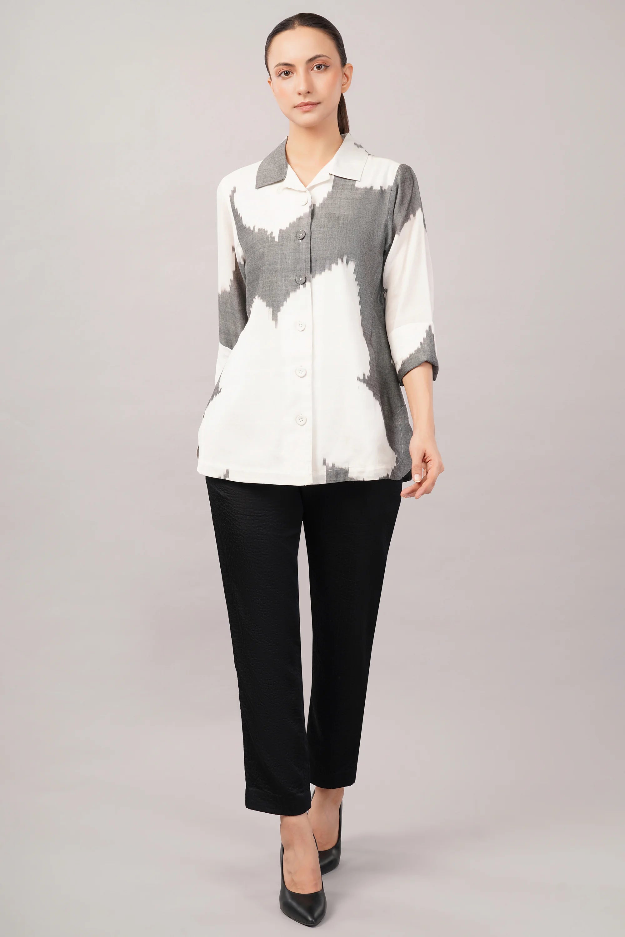 Ikat Flower Shirt