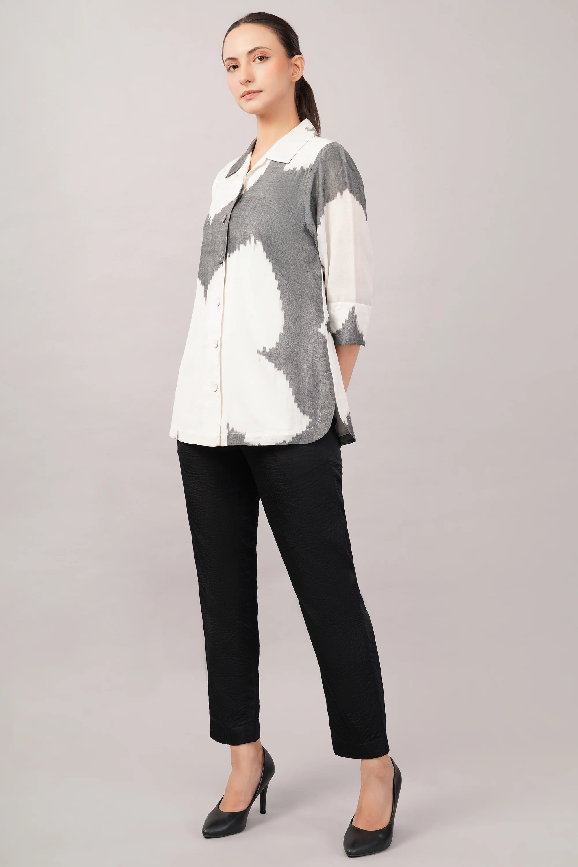Ikat Flower Shirt