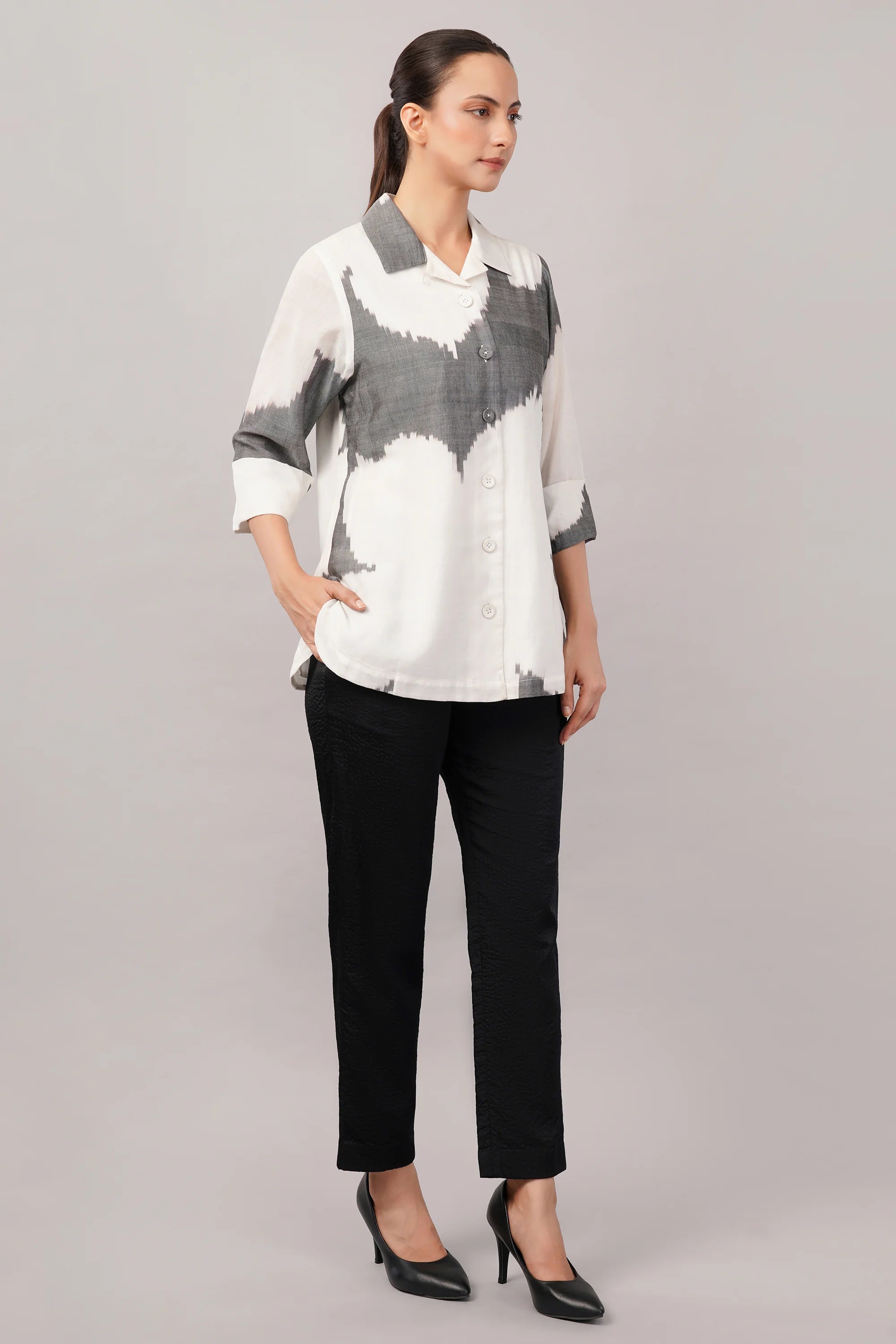 Ikat Flower Shirt