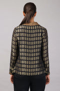Lozenge Brocade Shirt Black
