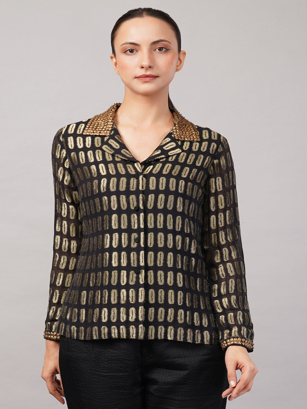 Lozenge Brocade Shirt