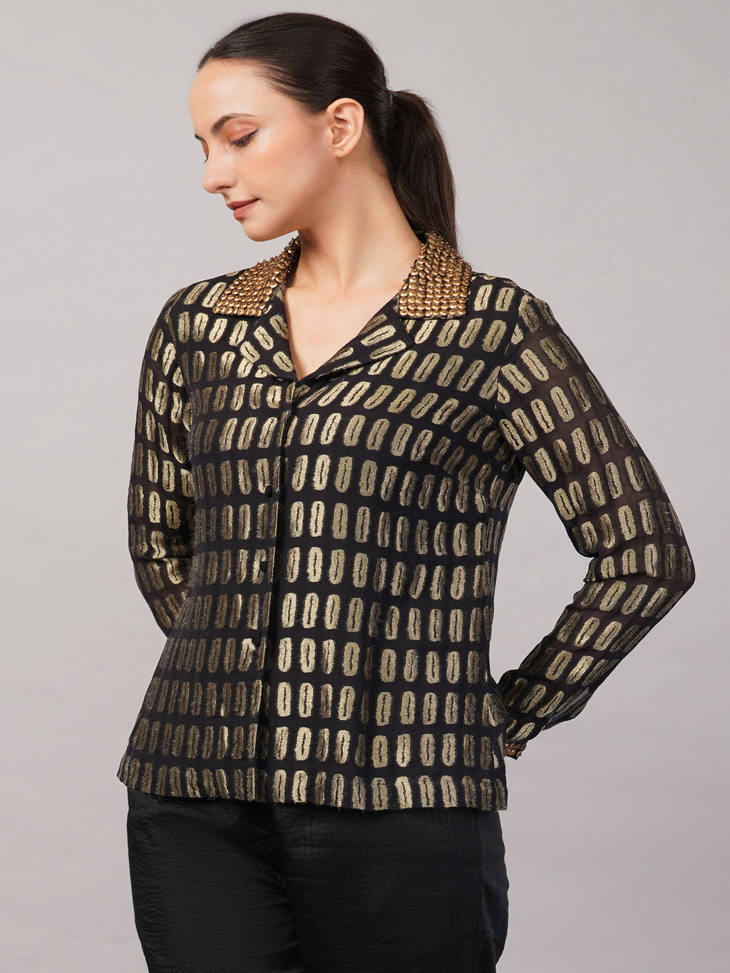 Lozenge Brocade Shirt