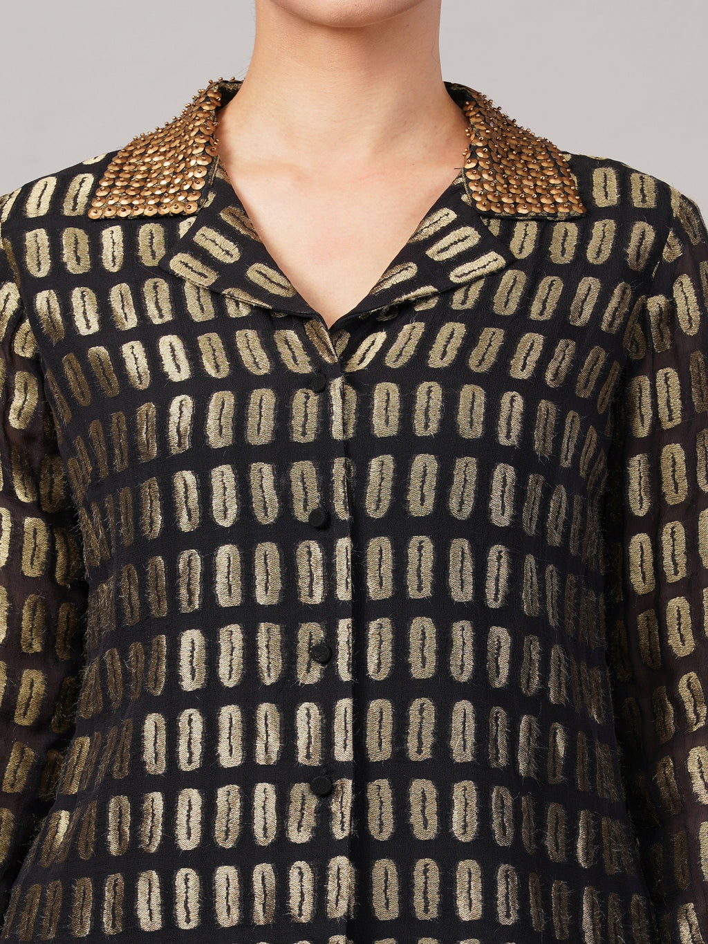 Lozenge Brocade Shirt