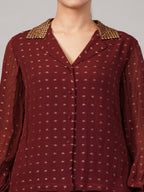 Dot Brocade Shirt