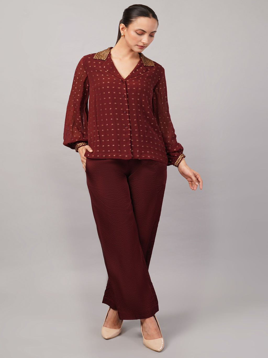 Dot Brocade Shirt