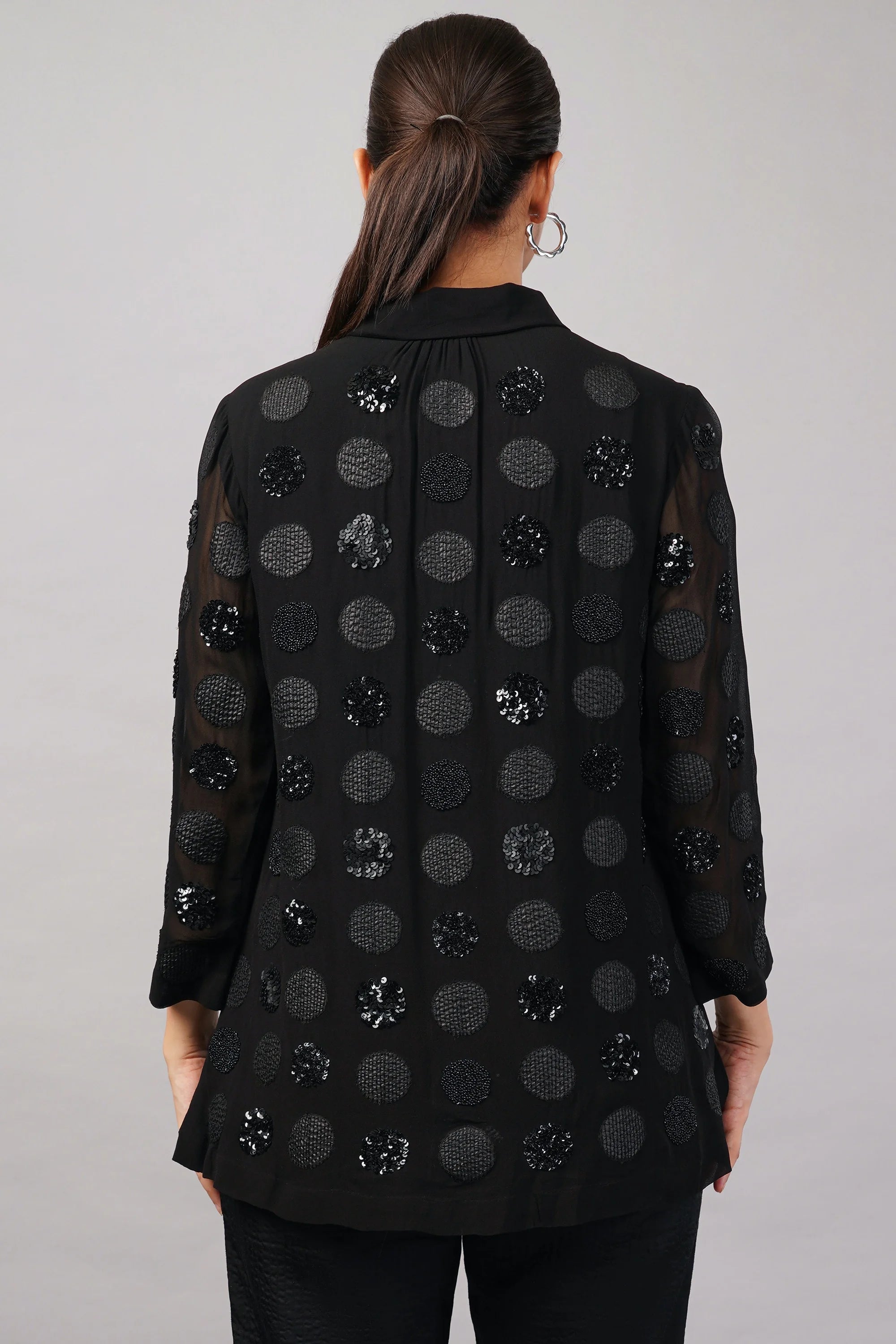 Polka Dot Shirt Black