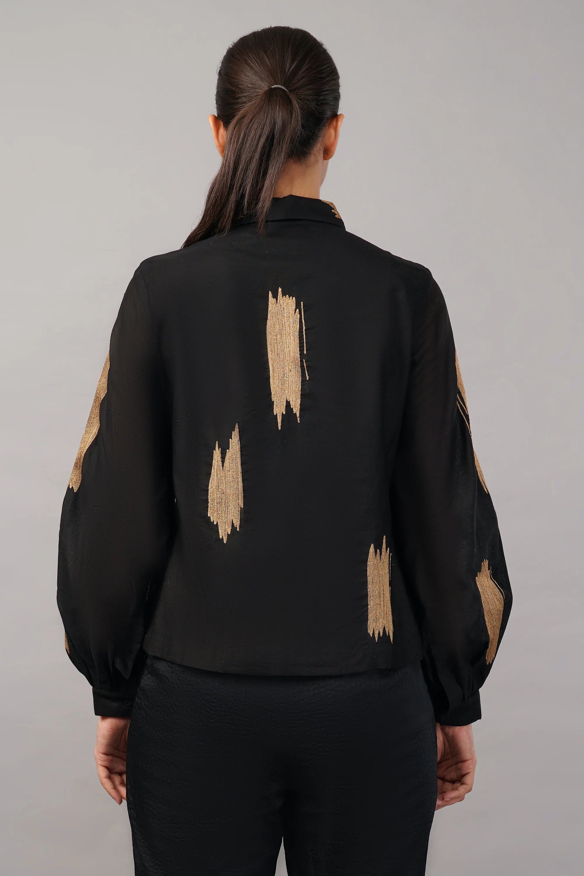 Aari Brushstroke Shirt Black