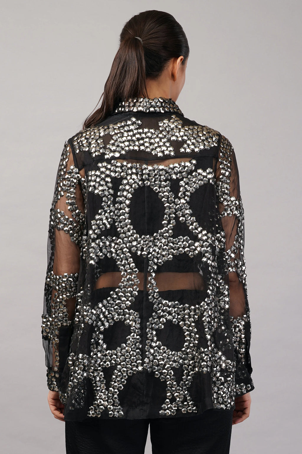 Silk Organza Sequin Shirt