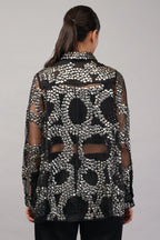 Silk Organza Sequin Shirt