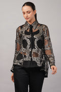 Silk Organza Sequin Shirt