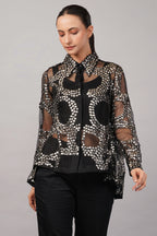 Silk Organza Sequin Shirt