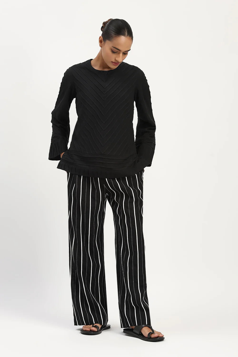 Pleated Top Black