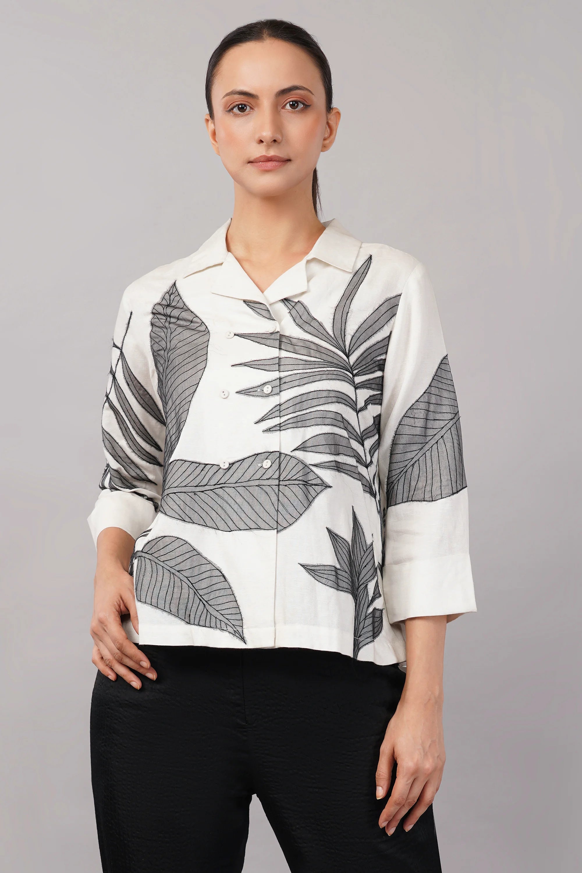 Leaf Applique Top