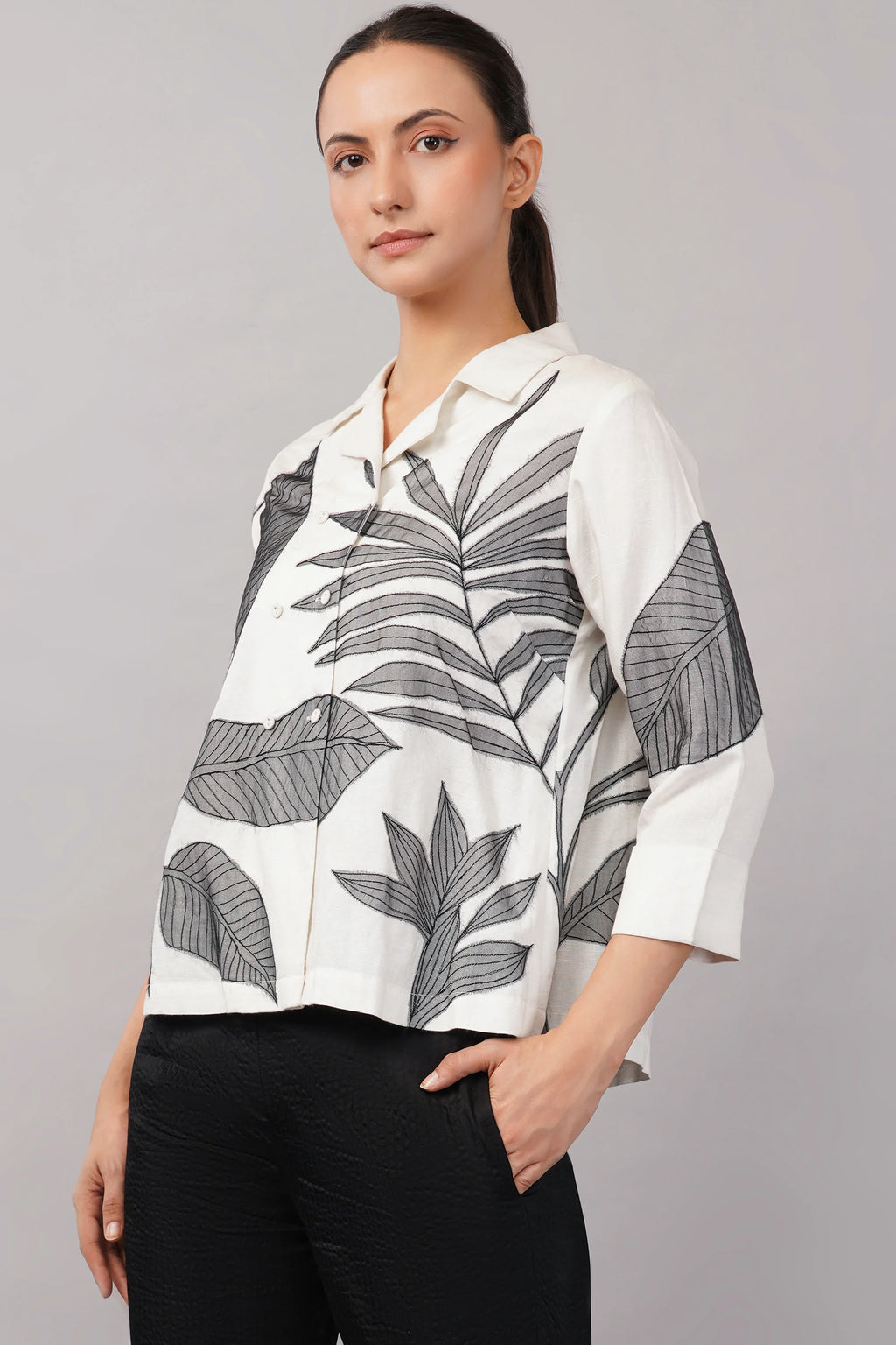Leaf Applique Top