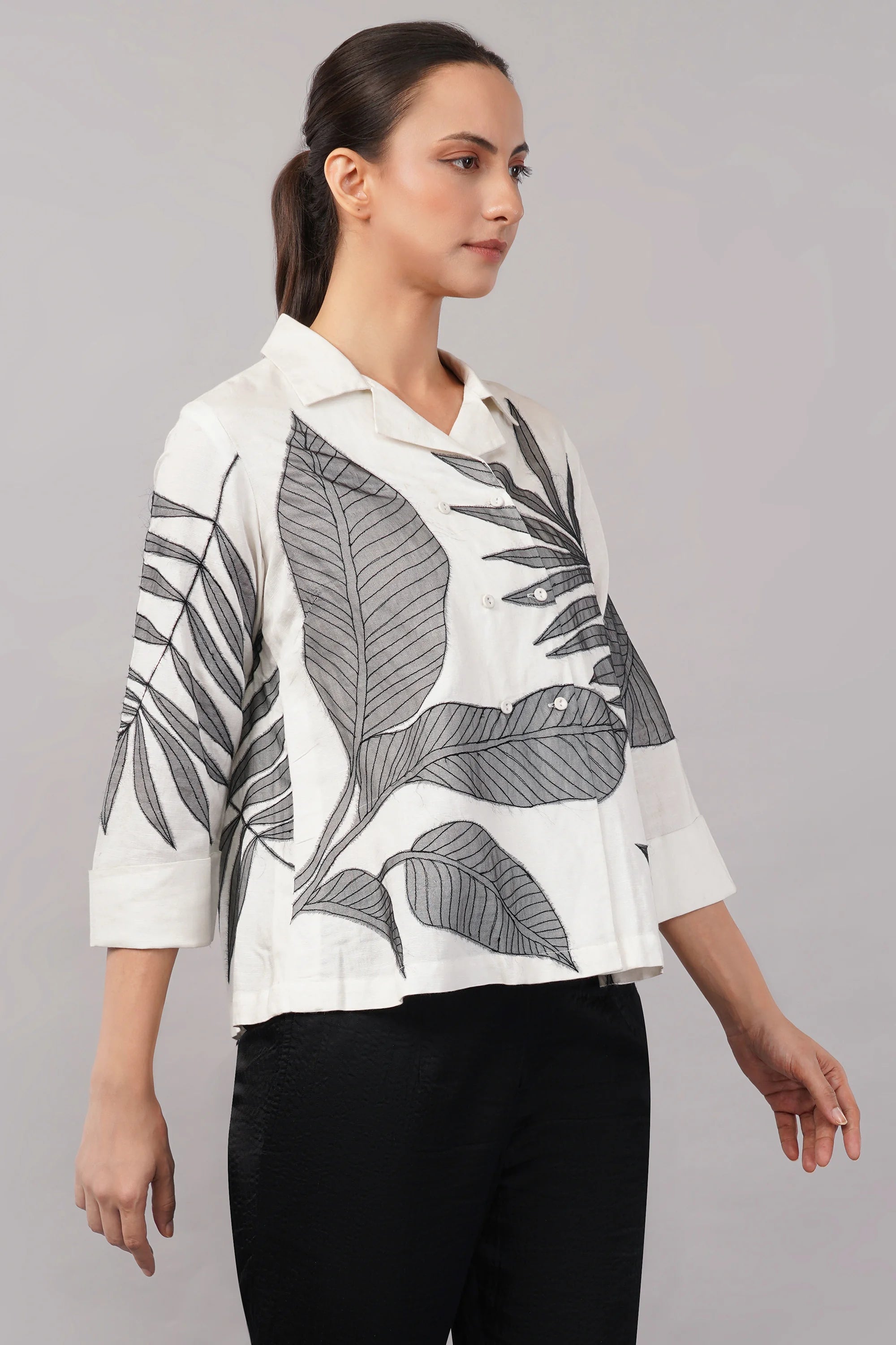 Leaf Applique Top
