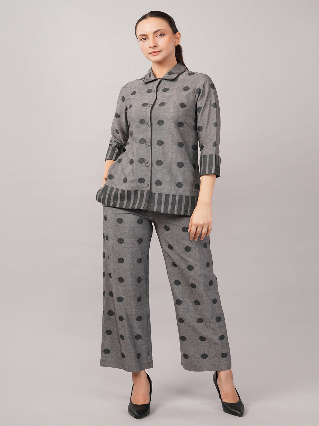 Dot Cutwork Trouser
