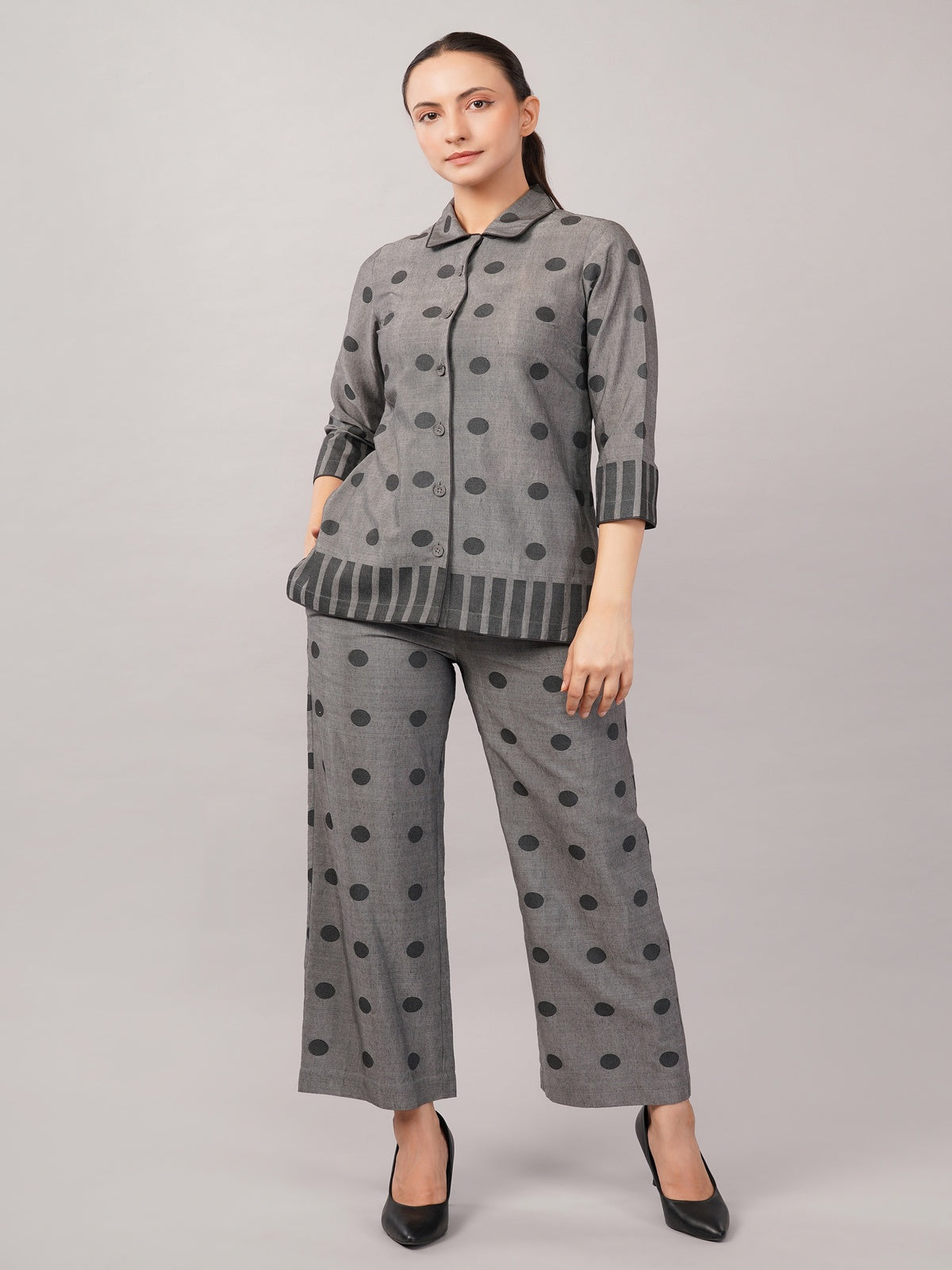 Dot Cutwork Trouser