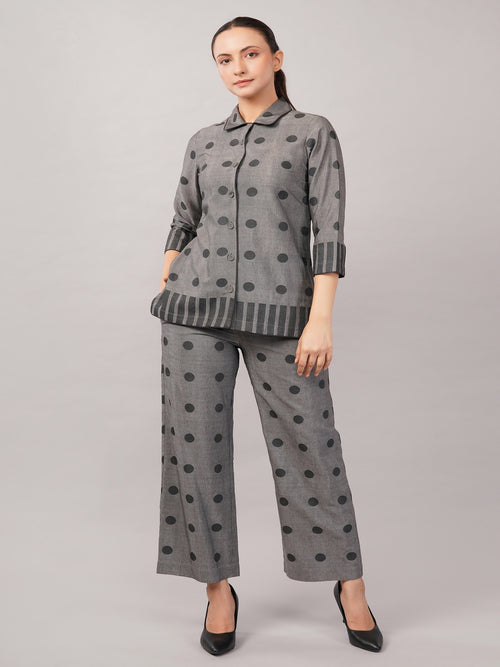 Dot Cutwork Trouser