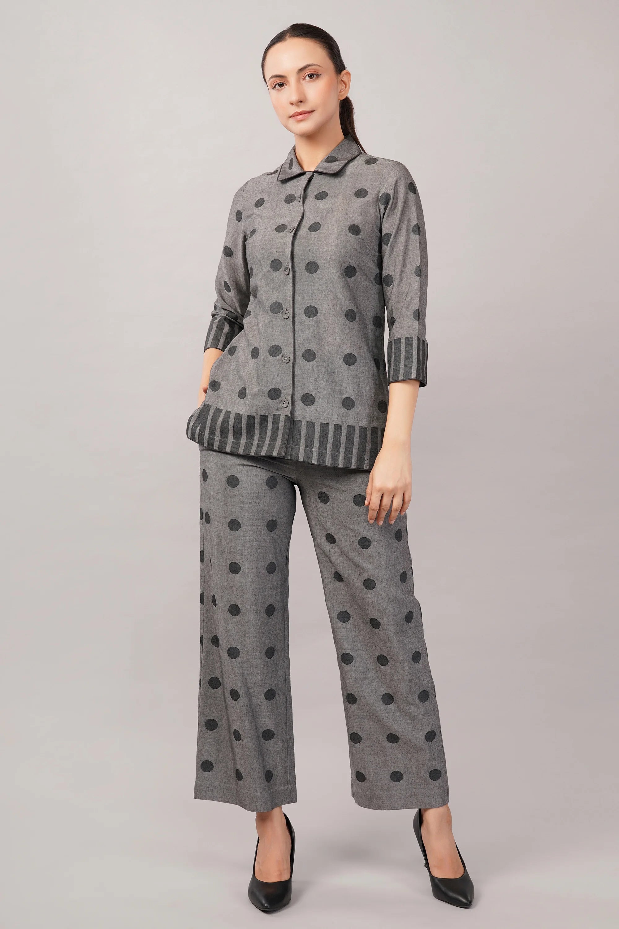 Dot Cutwork Trouser