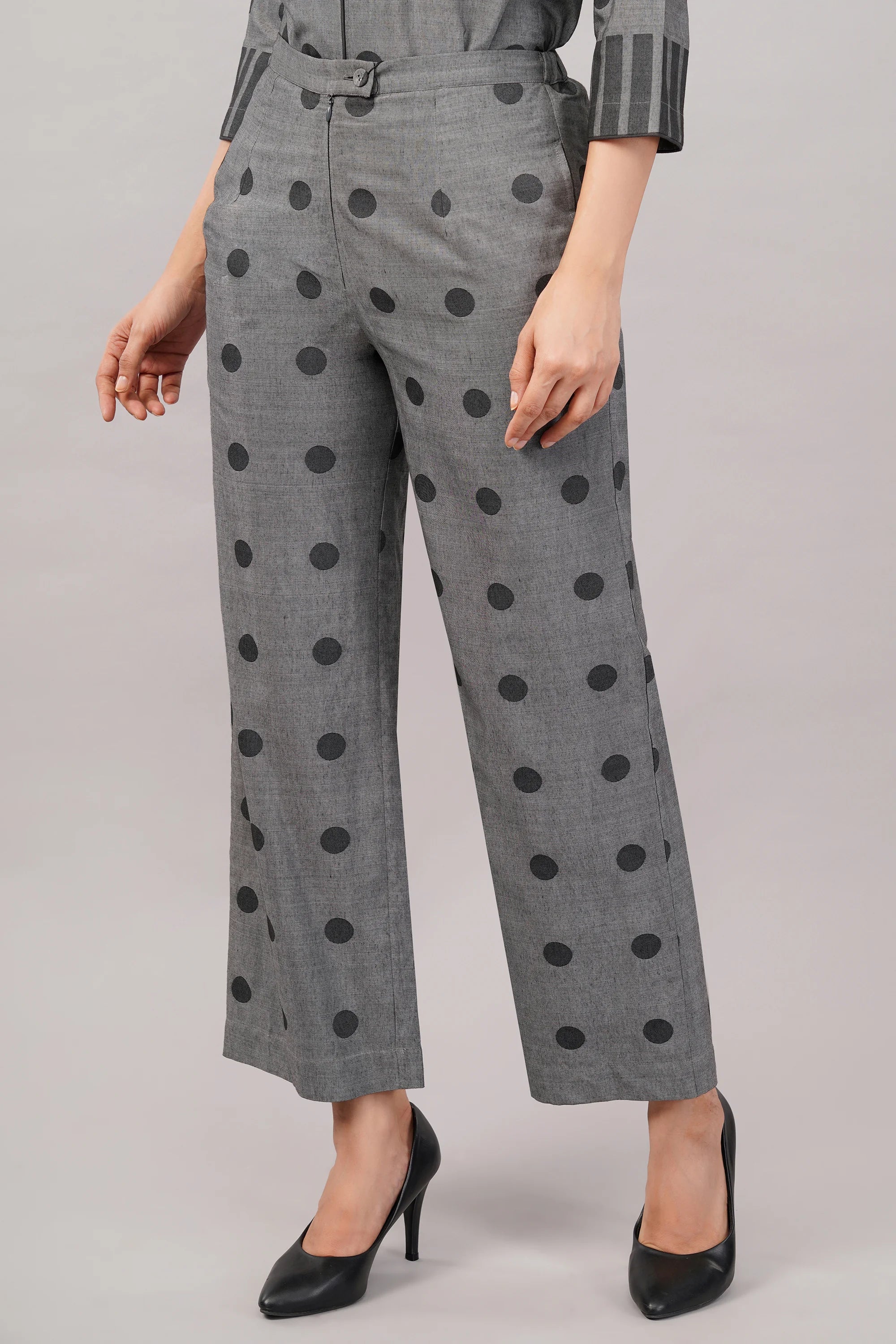 Dot Cutwork Trouser