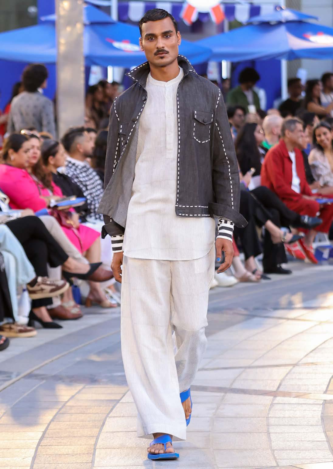 Denim Stab Stitch Jacket