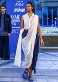 Pintucked Silk Saree Dress