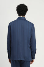 Shaded Aari Stripes Shirt Jacket