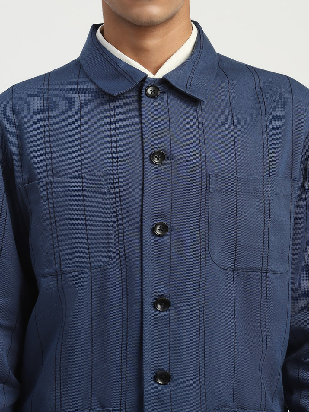 Shaded Aari Stripes Shirt Jacket