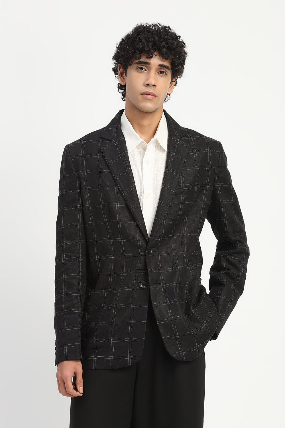 Tape Applique Jacket Black